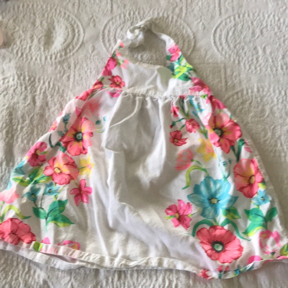 Beautiful flower summer halter dress